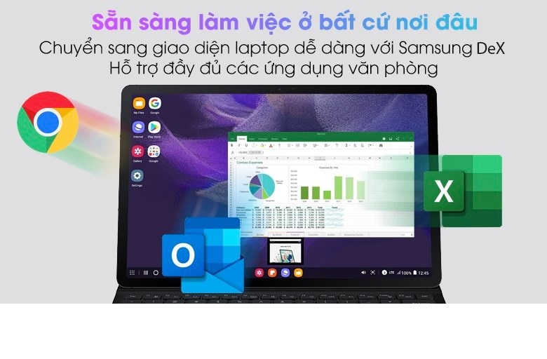 Máy Tính Bảng Samsung Galaxy Tab S7 FE 4GB/64GB - Hàng Chính Hãng