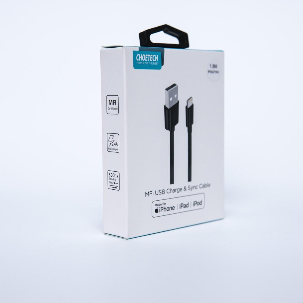 CÁP CHOETECH USB A RA LIGHTNING IP0027-WH- Hàng chính hãng