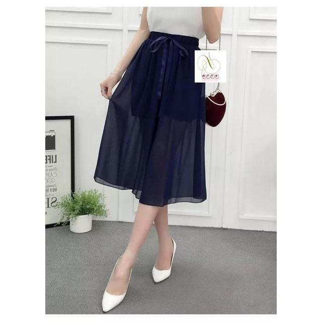 #889 Quần giả váy voan chiffon hàng Quảng Châu