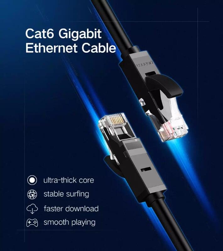 Ugreen UG20166NW102TK 20M màu Đen Cáp mạng LAN CAT6 UTP - HÀNG CHÍNH HÃNG