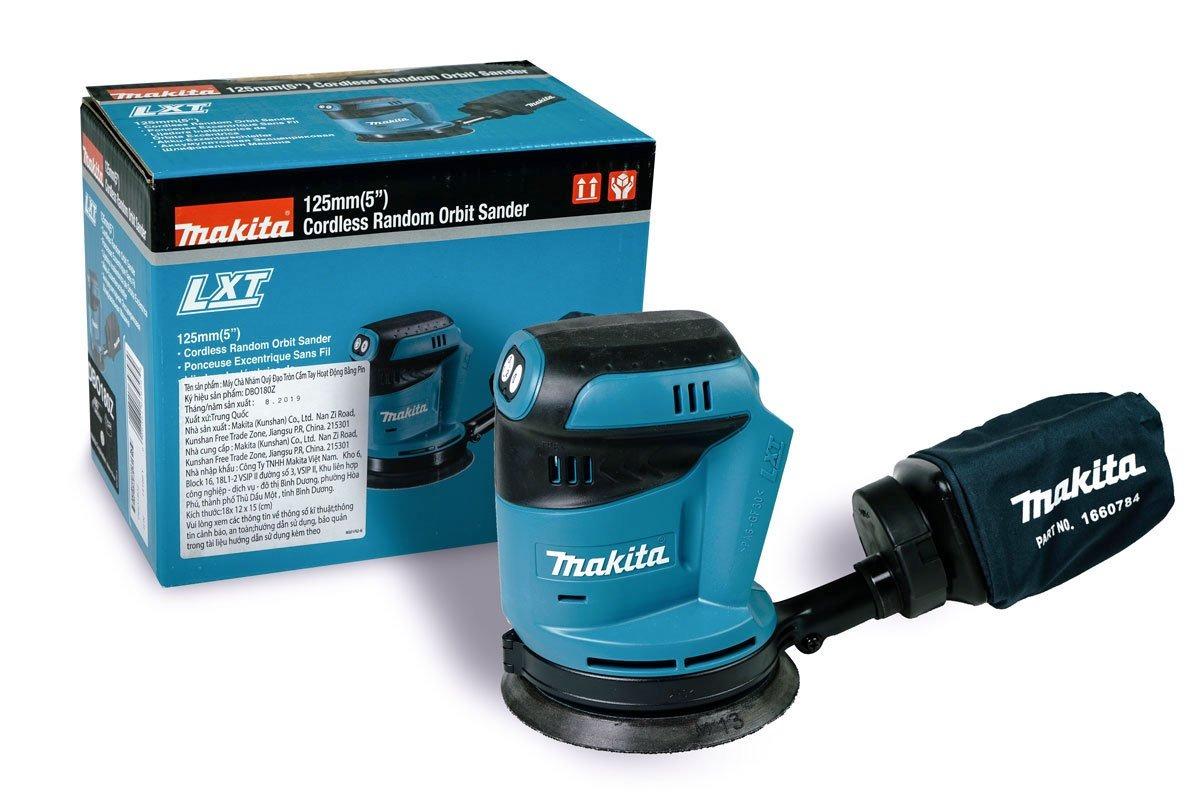 MÁY CHÀ NHÁM QUỸ ĐẠO TRÒN PIN 18V 190W MAKITA DBO180Z - HÀNG CHÍNH HÃNG