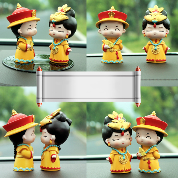 Bộ 02 tượng Vua - Hậu chibi