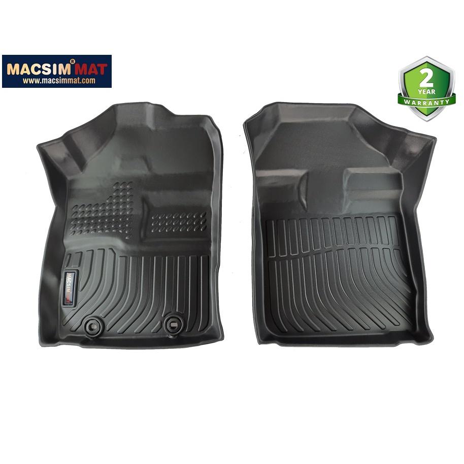 Thảm lót sàn xe ô tô Toyota Wigo 2017-2020 Nhãn hiệu Macsim chất liệu nhựa TPV cao cấp màu đen
