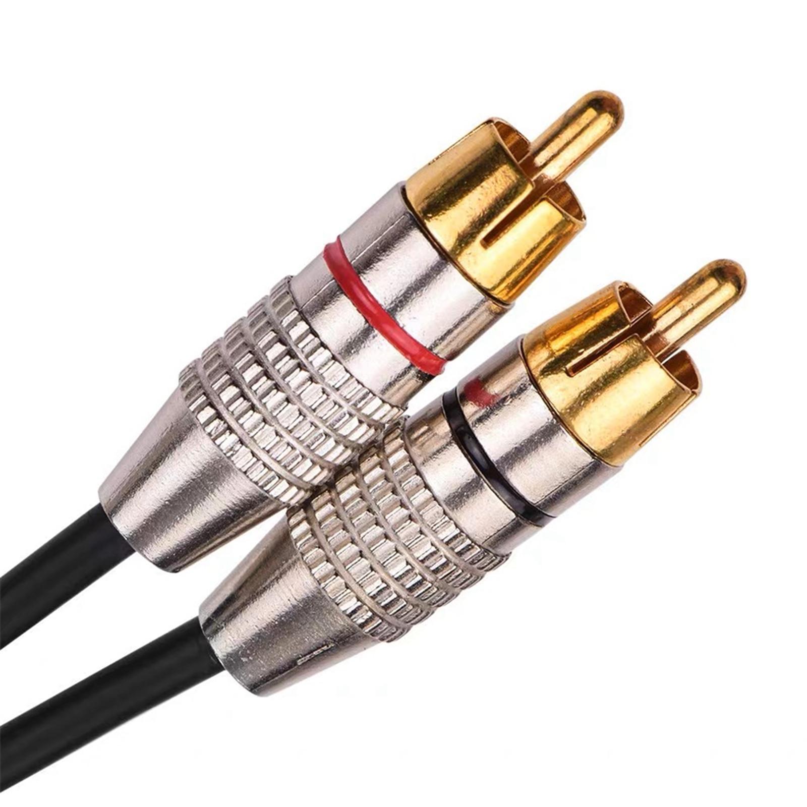 2RCA to 2RCA Stereo Audio Cable Multipurpose for Subwoofer Home Audio