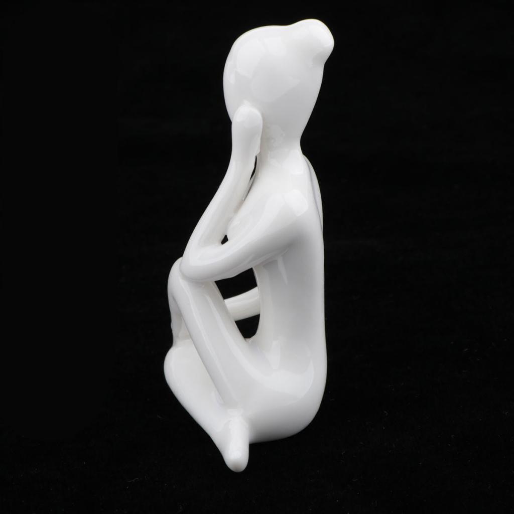 2-3pack Ceramic Yoga Figure Ornament Statue Sculpture Zen Garden Desk Decor