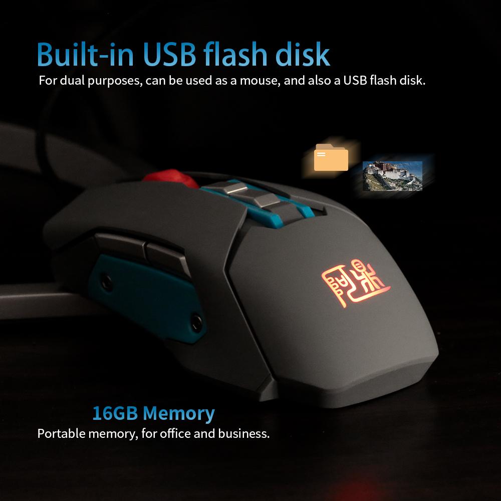 Chuột 9 Nút MOS9T USB Đa chức năng,có thể Lập trình Loa Micrô USB Flash