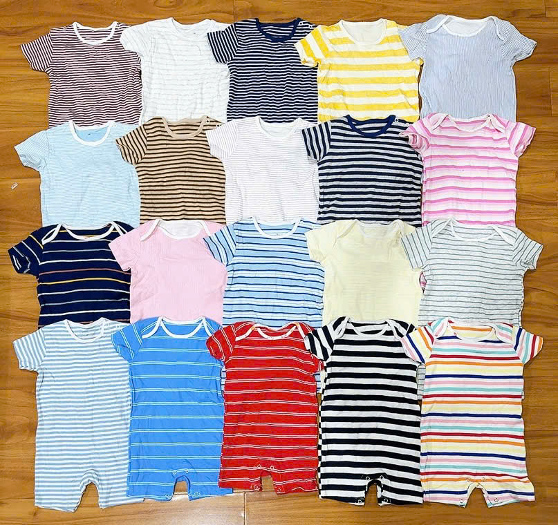 Body Đùi Kẻ Sọc FORM TO Cotton Mềm, Co Giãn, Thấm Hút Mồ Cho Bé Trai/ Bé Gái - Hàng Xuất Dư