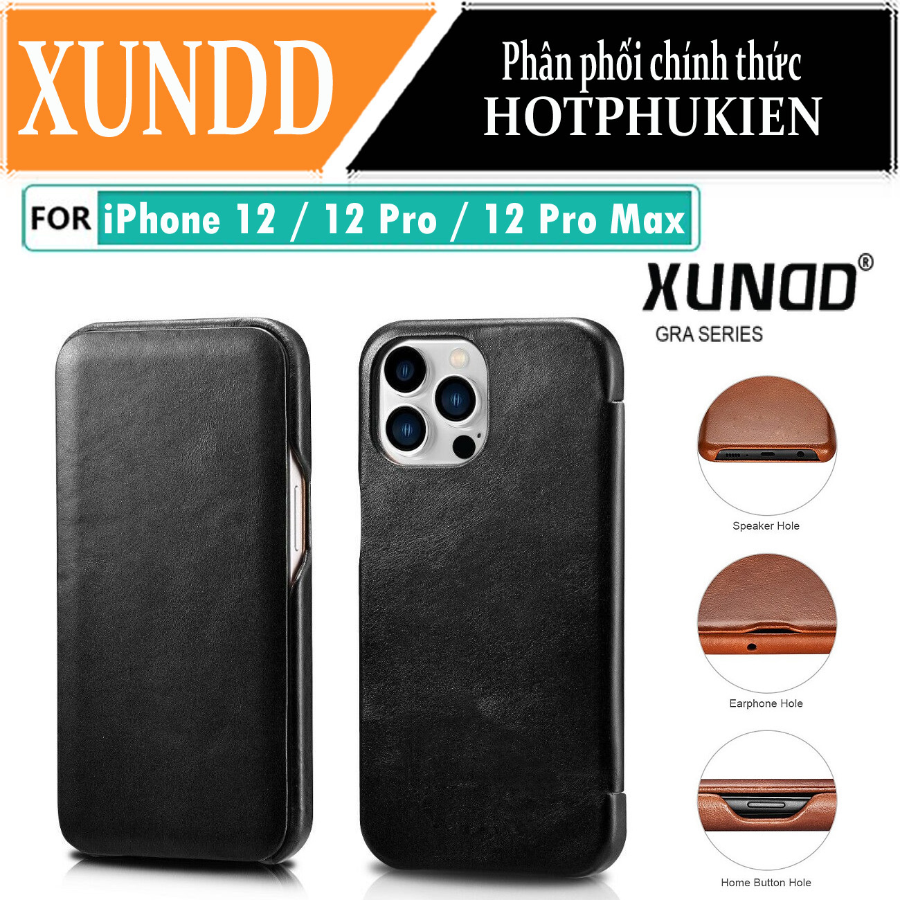 Bao da thể thao chống sốc cho iPhone 12 / 12 Pro / 12 Pro Max hiệu XUNDD Gra Series có ngăn đựng thẻ Card ATM visit cao cấp Bảo vệ toàn diện 360 độ, Smartsleep thông minh - Hàng nhập khẩu