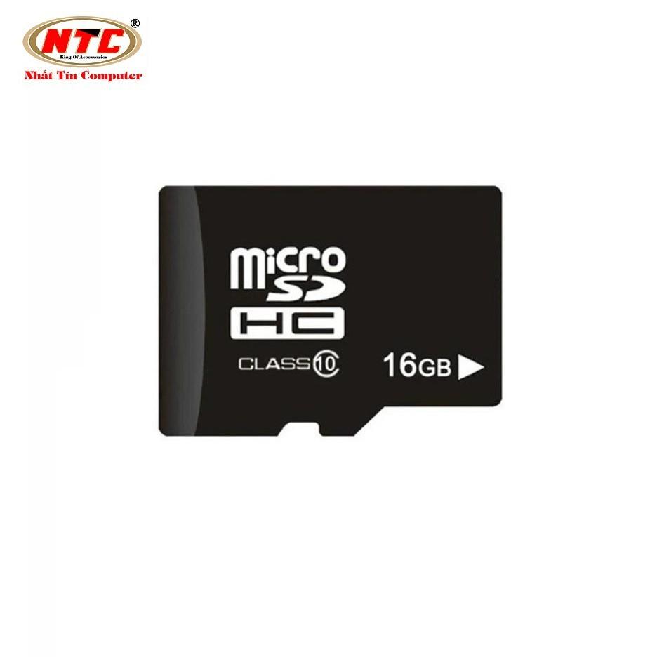 Thẻ nhớ microSDHC NTC 16GB Class 10 (Đen) + Tặng kèm 01 hộp đựng thẻ và 01 adapter