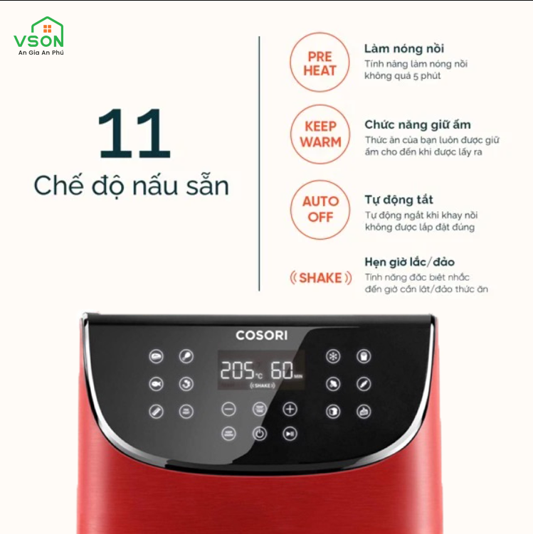 Nồi Chiên Không Dầu Cosori Thương Hiệu Mỹ CP158-AF 5.5L Màu