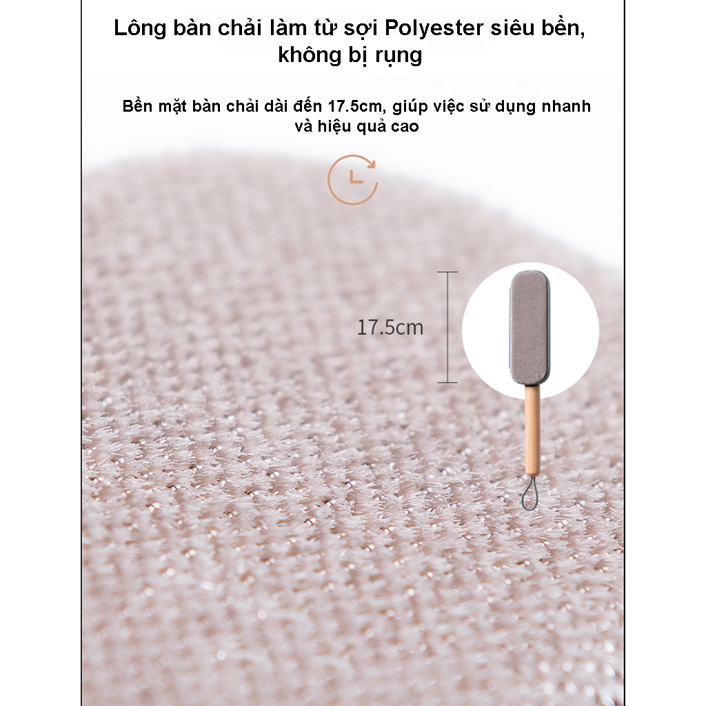 Cây lăn bụi – Bàn chải tĩnh điện hút lông, bụi trên quần áo, sofa và giường
