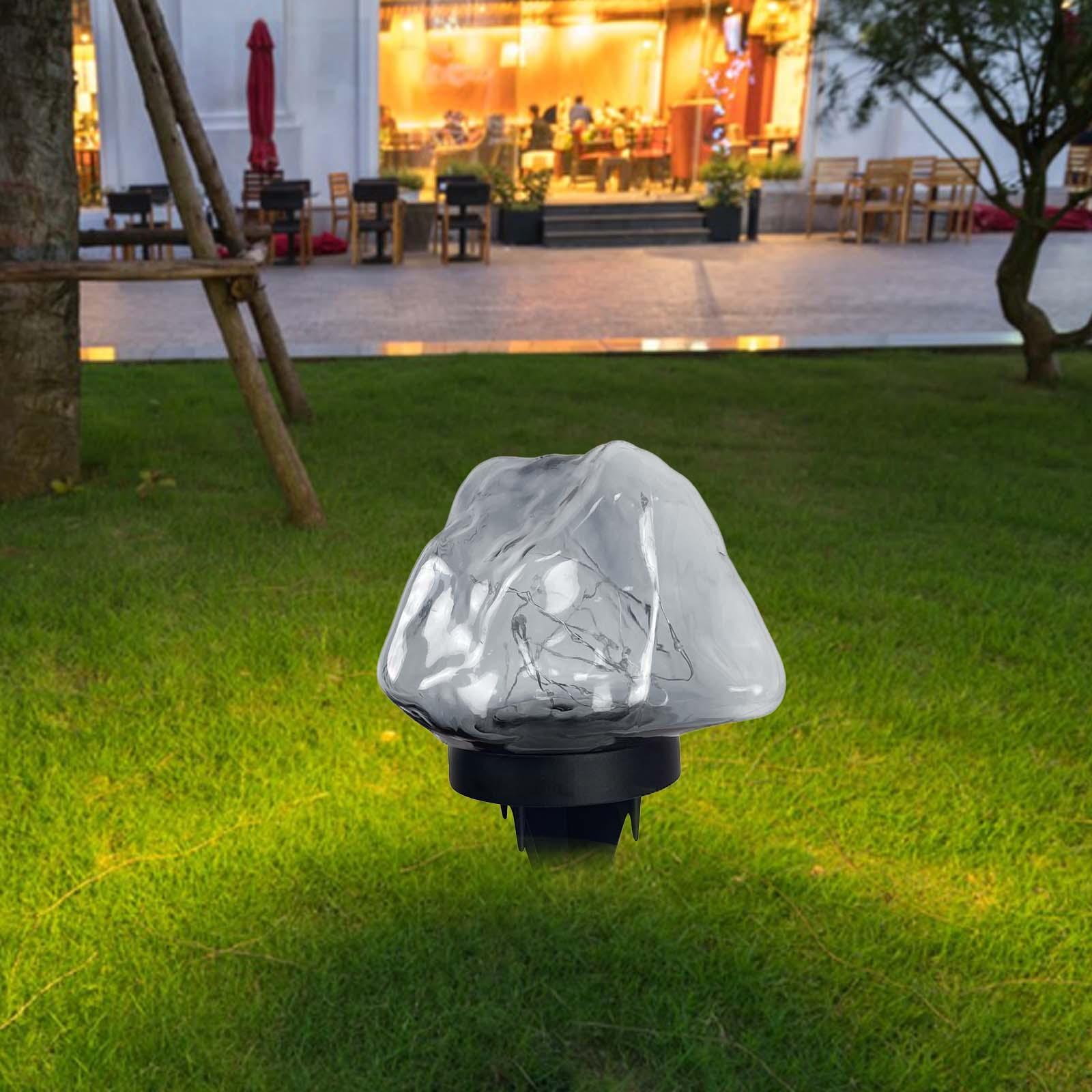 Solar Powered Ground Lights Waterproof Outdoor LED Lighting for Walkway Yard