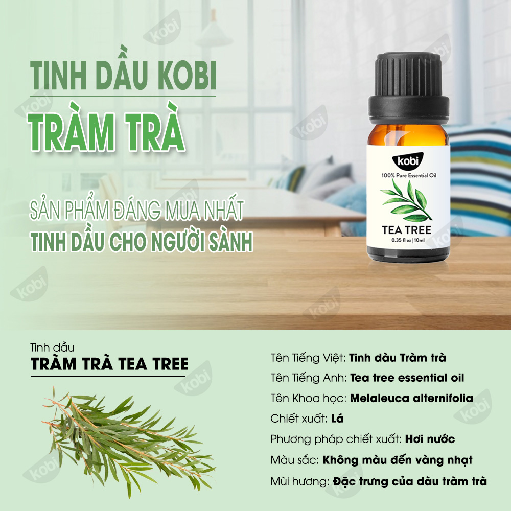 Tinh Dầu Tràm Trà Kobi Tea Tree Essential Oil Giúp Chăm Sóc Da, Thanh Lọc Không Khí, Kháng Khuẩn Hiệu Quả