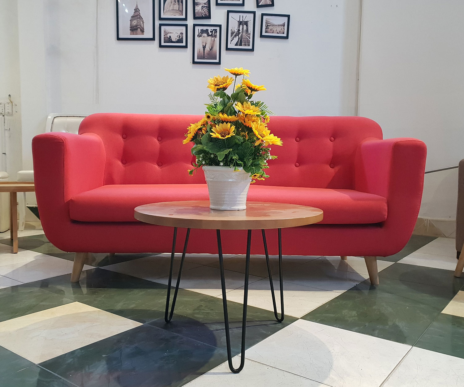 Bộ Ghế Sofa Băng Dài Trẻ Trung_Màu Hồng_Dài 1800