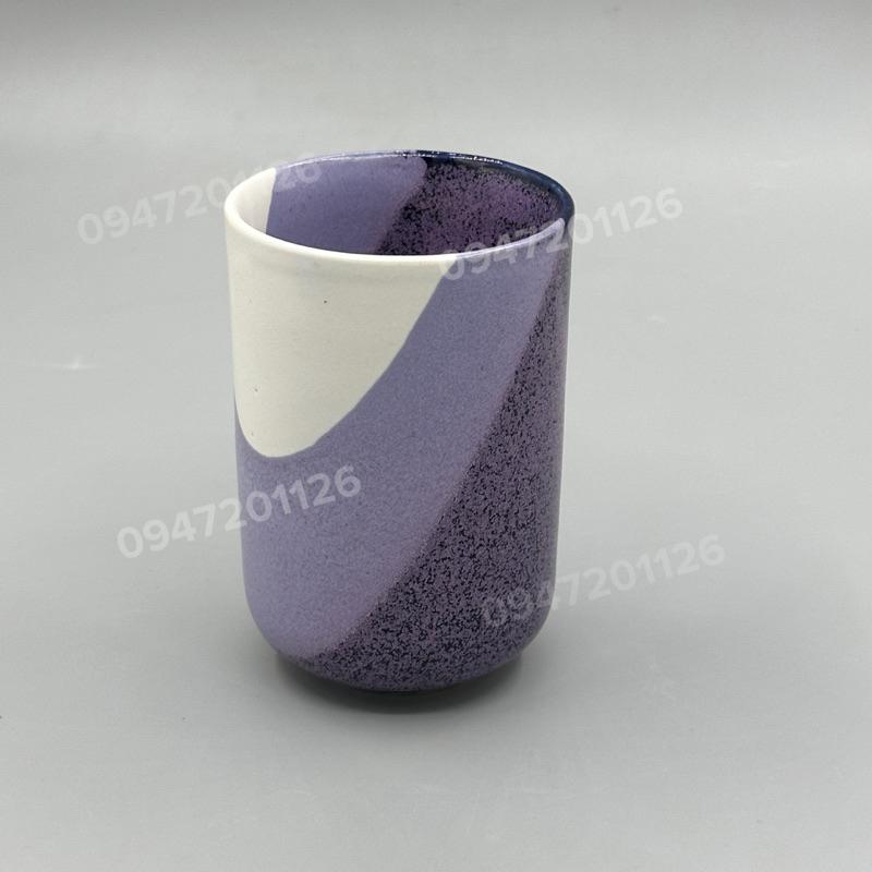 Cốc ly sứ gốm Bát tràng, men hoả biến vẽ dung tích 250ml dáng trụ đẹp. Cốc ly sứ uống trà xanh, quà tặng gốm sứ