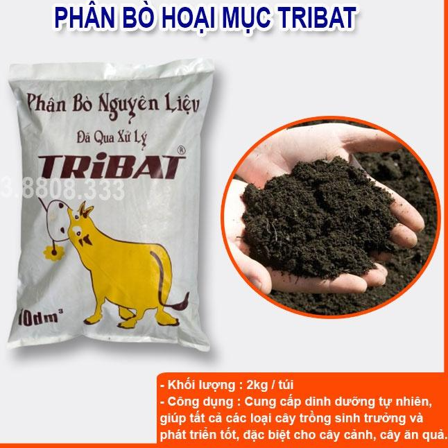 Phân Bò Tribat 10dm3 đã quy xử lý chuyên dùng cho cây cảnh - rau - hoa màu