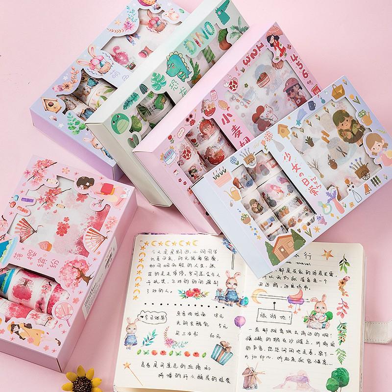 Bộ 20 món sticker, washi độc đáo dễ thương