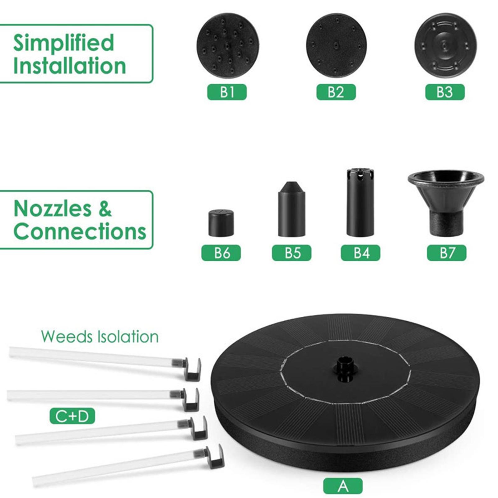 Máy bơm nước oxy năng lượng mặt trời làm đài phun nước nhỏ cho bể cá