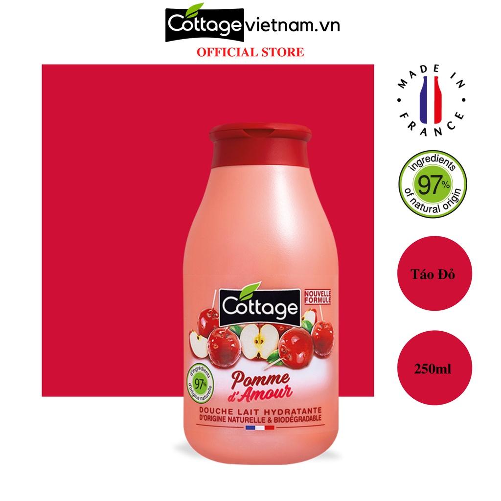 Combo Hộp Quà Tặng 2 Món sữa tắm Dưỡng ẩm Cottage 560ml Hoa Nhài và 750ml Hương Táo Đỏ
