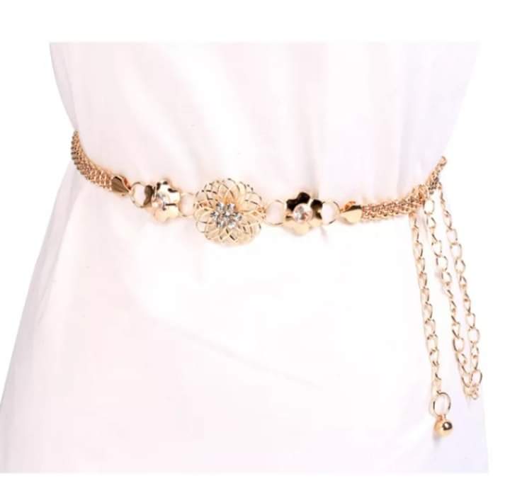 Dây nịt xích  thời trang kim loại thanh lịch  Freesize dây chuyền khóa chuỗi mạ vàng tây sang chảnh   Được mạ hợp chất etimon ko rỉ sét  ️