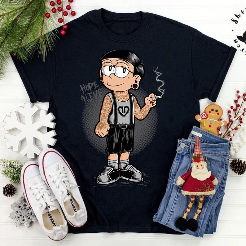 Áo Thun Hình Nobita Cho Nam Cực Chất, Áo Phông Nam Hình Nobita Phong Cách Ulzzang MINA SHOP.