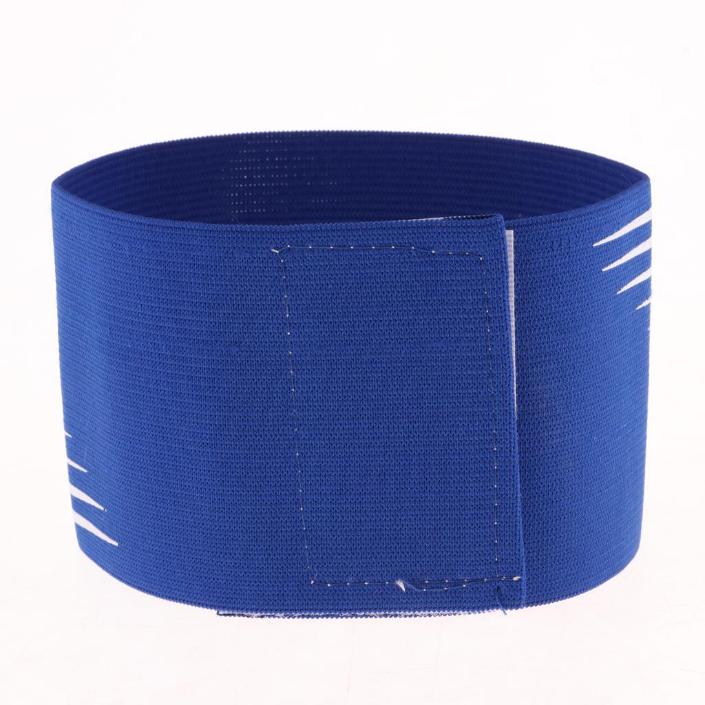 3-5pack Captain Armband Football Soccer Sports Adjustable Arm Bands Blue