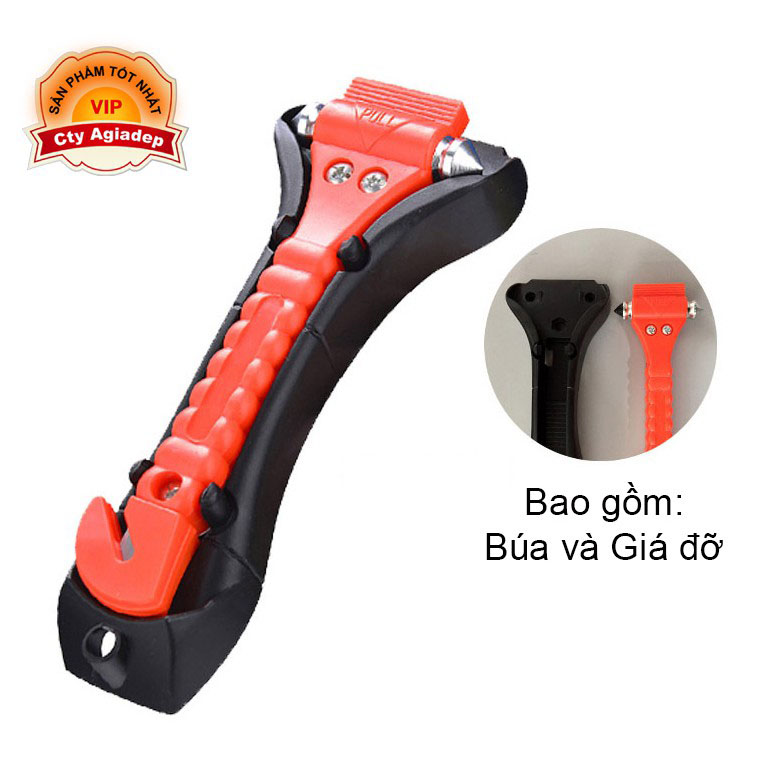 Búa đập kính oto, Búa cứu hộ phá kính thoát hiểm trường hợp nguy cấp - Phụ kiện mọi xe hơi Huyndai, Toyota,mitsubishi,..