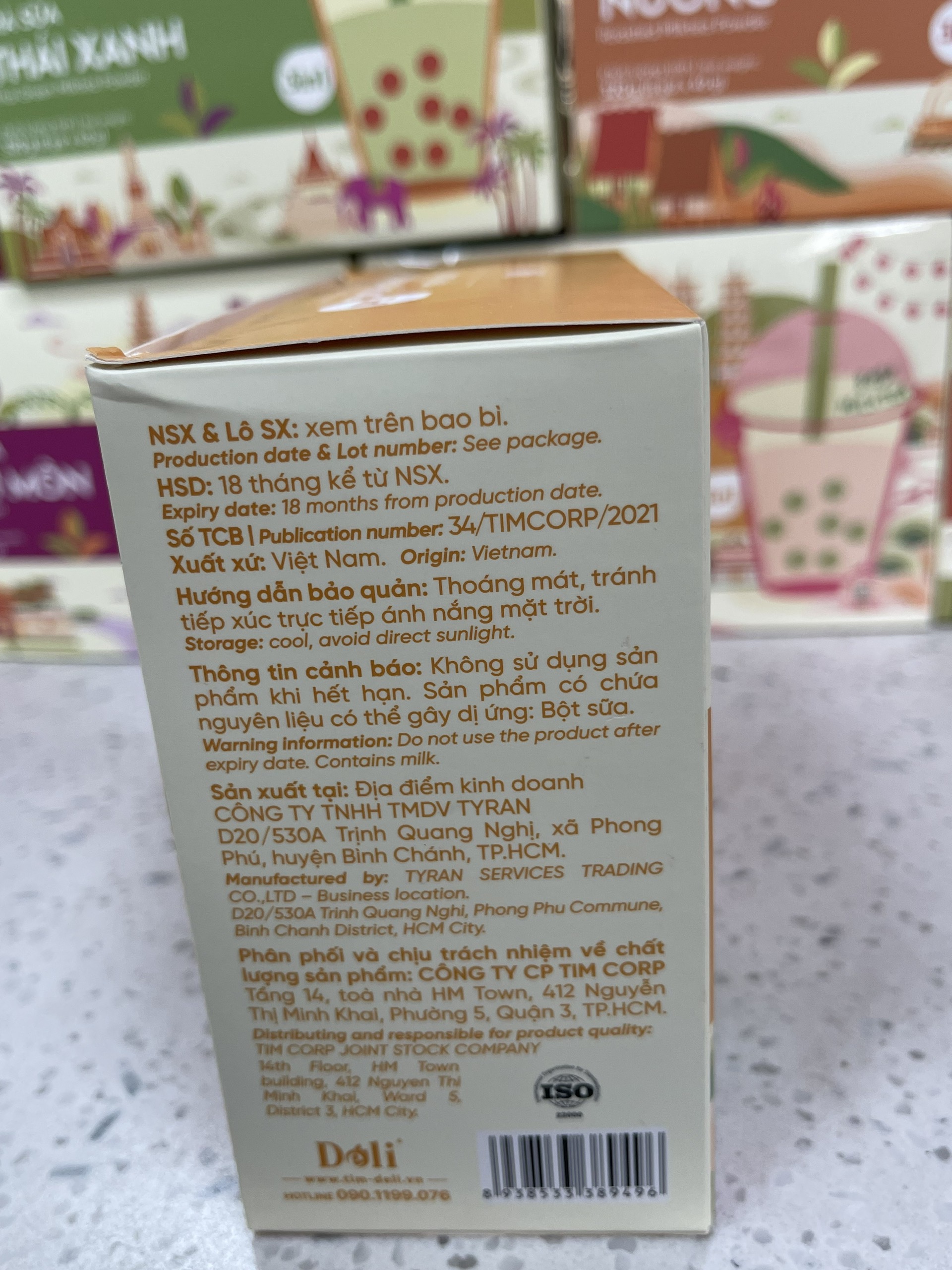 Bột Trà Sữa Truyền Thống 3in1 Déli - Hộp 320gr (8 gói), pha chế trà sữa tiện lợi, nhanh chón