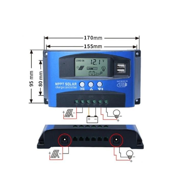 Điều khiển sạc năng lượng mặt trời 30A, 60A, 100A chất lượng cao