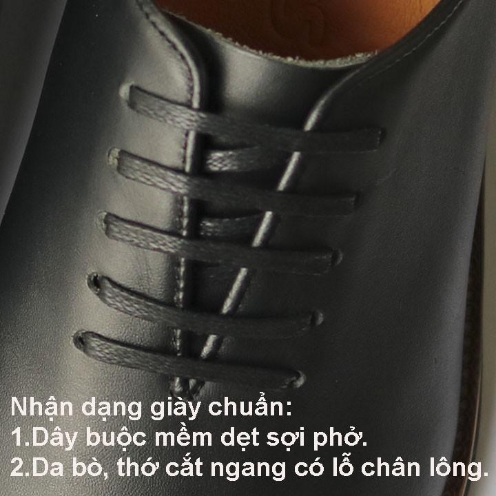 Giày tây nam đẹp da mềm mịn- Da bò- Đế diễu- Dây buộc- Mã CS03