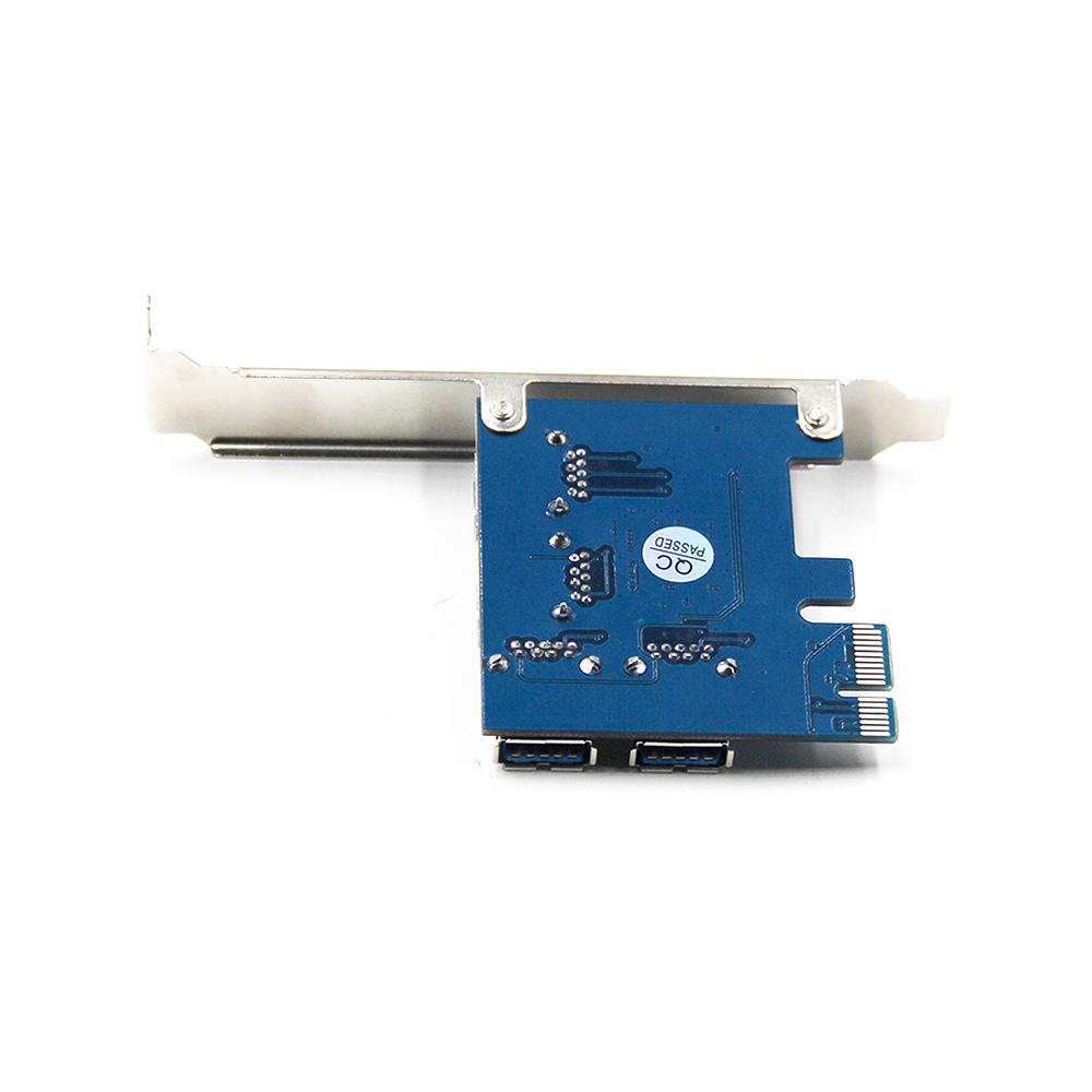 PCI-E to USB3.0 Adapter Card High Speed Transmission Converter Card with 4 USB3.0 Ports Desktop Computer Expansion Card