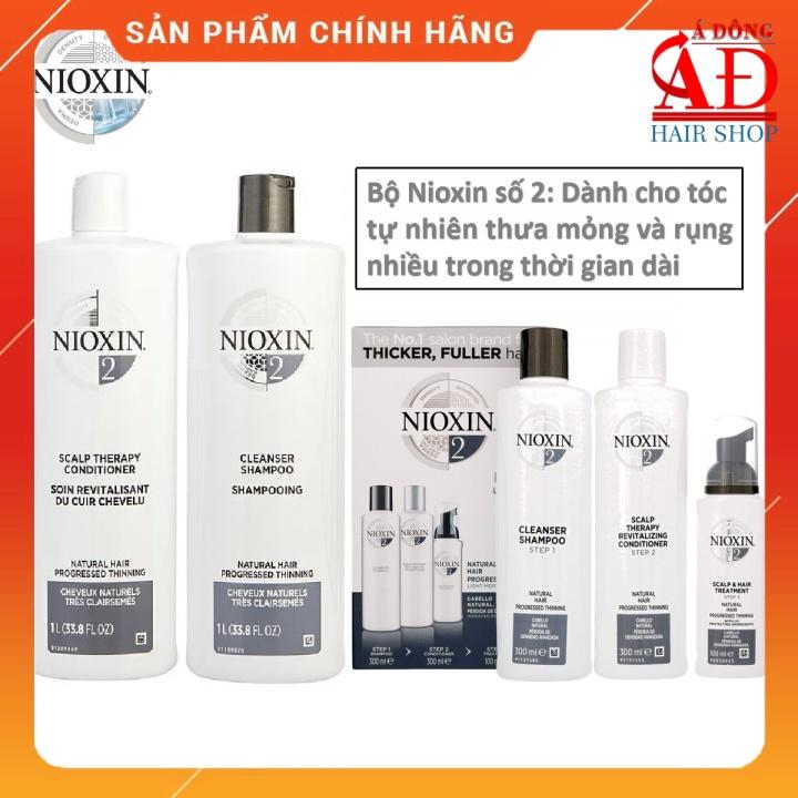 BỘ DẦU GỘI XẢ NIOXIN 2 NATURAL HAIR USA - CHO TÓC TỰ NHIÊN THƯA MỎNG VÀ RỤNG NHIỀU