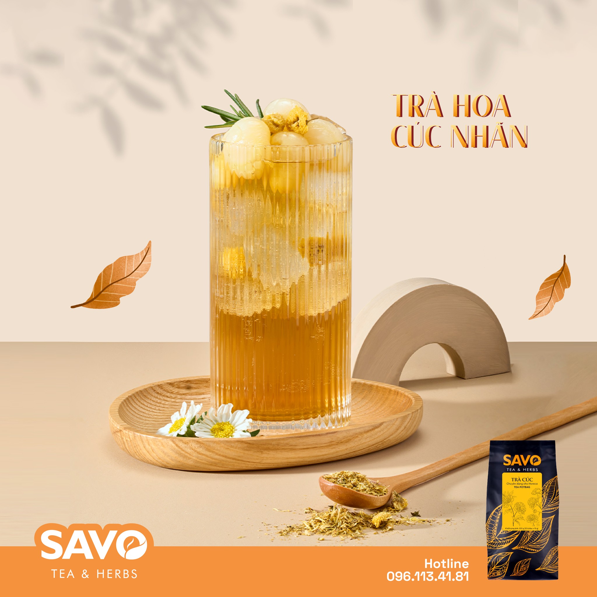 SAVO Trà Hoa Cúc - Túi 30 gói x 10gr