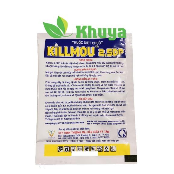 Thuốc diệt chuột Killmou 2.5DP gói 10gr