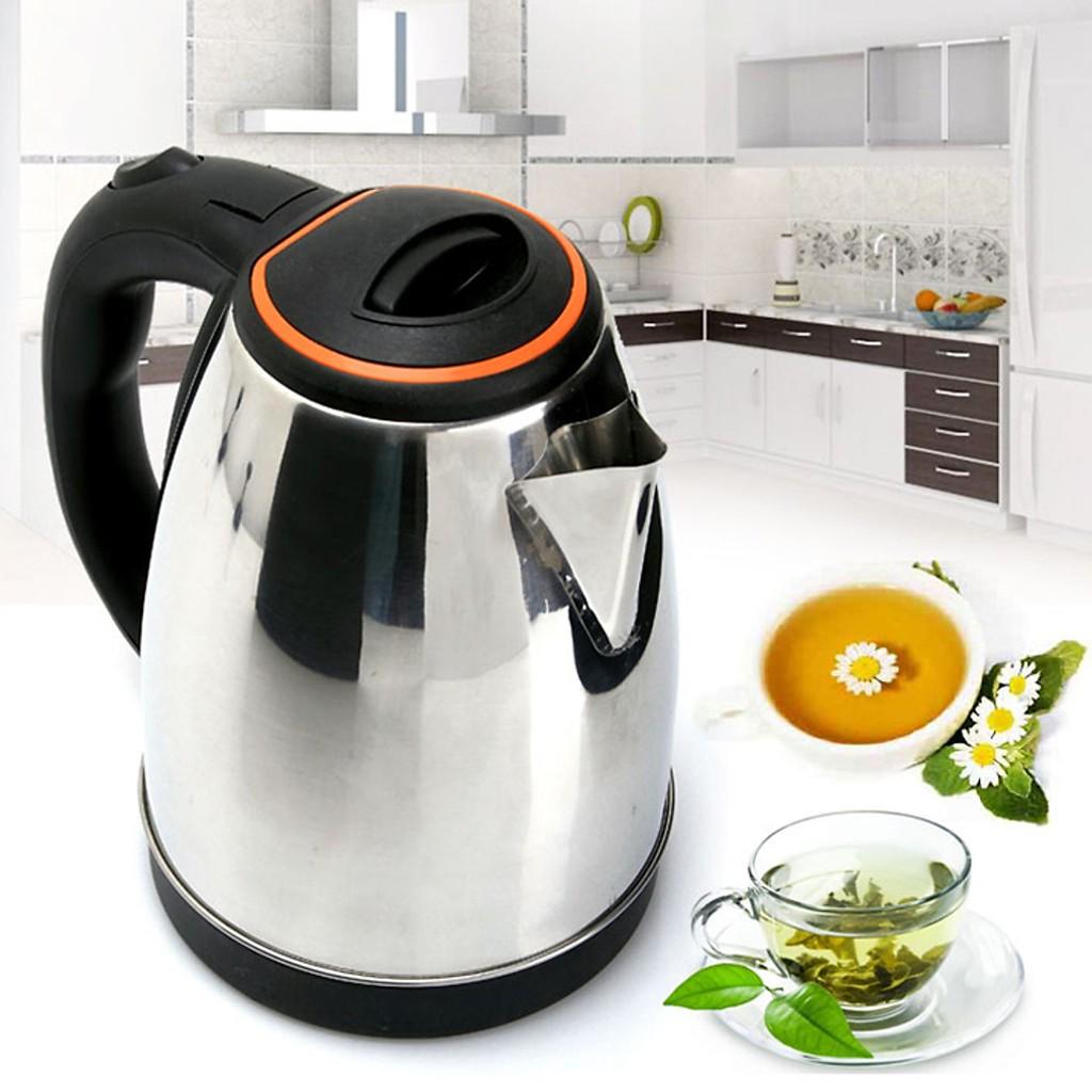 Ấm Đun Nước Siêu Tốc Inox Cao Cấp Dung Tích 1,8L Hãng Electric Kettle, Hàng Nhập Khẩu, Bảo Hành 6 Tháng, ChuHuyn Store