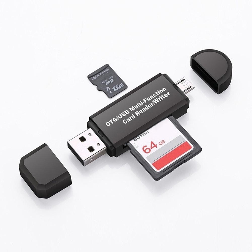 【ky】Portable High Speed Micro USB SD TF OTG Card Reader for Mobile Phone Laptop