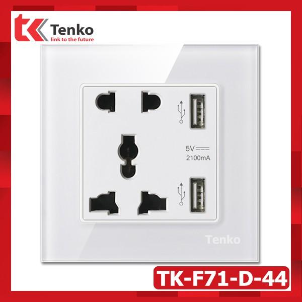 Ổ Điện Đôi 3 Chấu Có Cổng Sạc USB 5V-2100mA - Sạc Nhanh Hàng Chính Hãng Thương hiệu Nhật Tenko BH 12Tháng