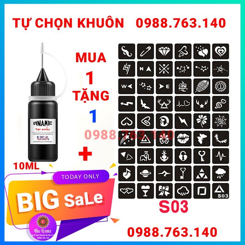 Hình xăm mini tạm thời các mẫu size nhỏ 0,5cm - 2,5cm tặng mực và khuôn