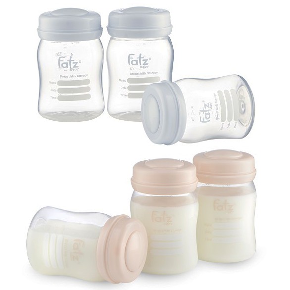 Bộ 3 Bình Đựng Trữ Sữa Fatz Baby Hàn Quốc (Xanh- Hồng) FB0120N - Dung Tích 150ml- Chất Liệu Nhựa Không BPA An Toàn Cho Bé 