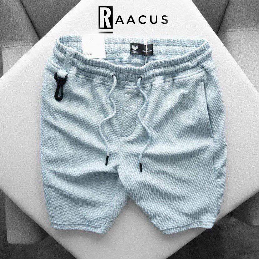 Quần short nam unisex chất đũi dáng suông RAACUS, quần short thể thao nam phong cách ulzzang mùa hè – Q110