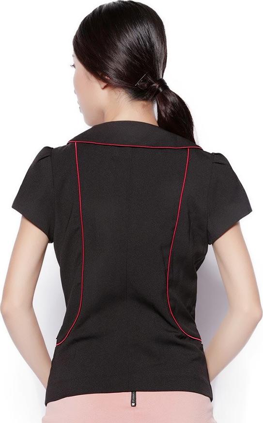 Áo Nữ Tay Ngắn Phối Viền - Đen