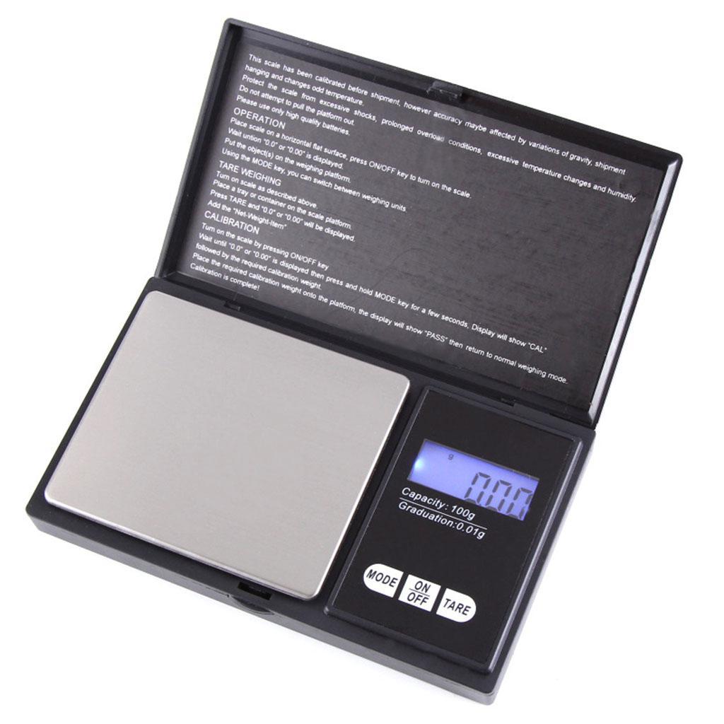 Digital Scale Electronic Jewelry Pocket Gram  Precise 100g Black