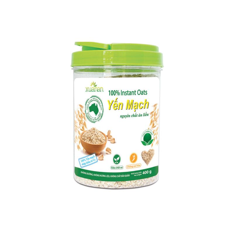 Yến Mạch Nguyên Chất Ăn Liền Xuân An [ko đường] Hộp 400G(Tặng Kèm 1 Túi Yến Mạch 150G)