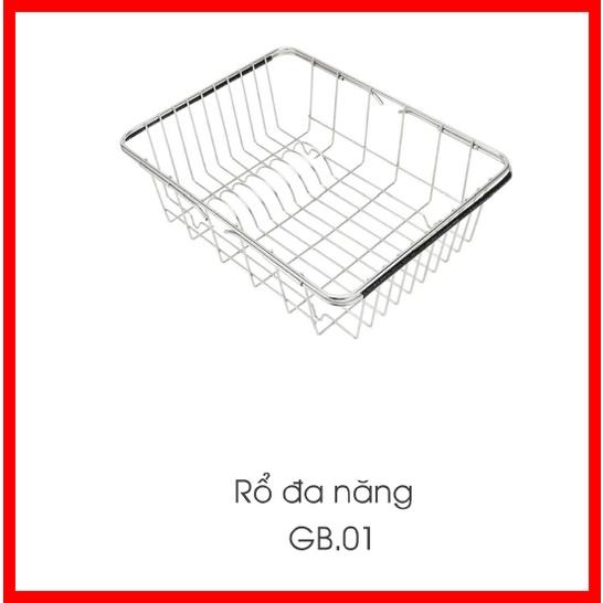 {CHÍNH HÃNG} Chậu rửa 2 hố cân phụ kiện đi kèm chât liệu Inox 304 cao cấp GERARI mã GC.A8245