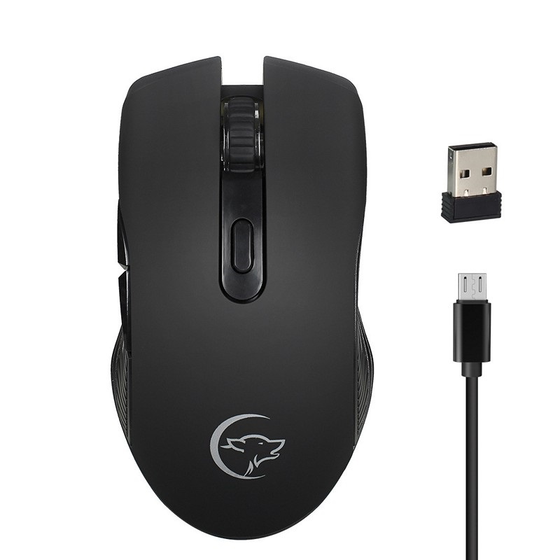 Chuột Không Dây Ghost Wolf G829 - Pin sạc cổng micro USB Hàng nhập khẩu