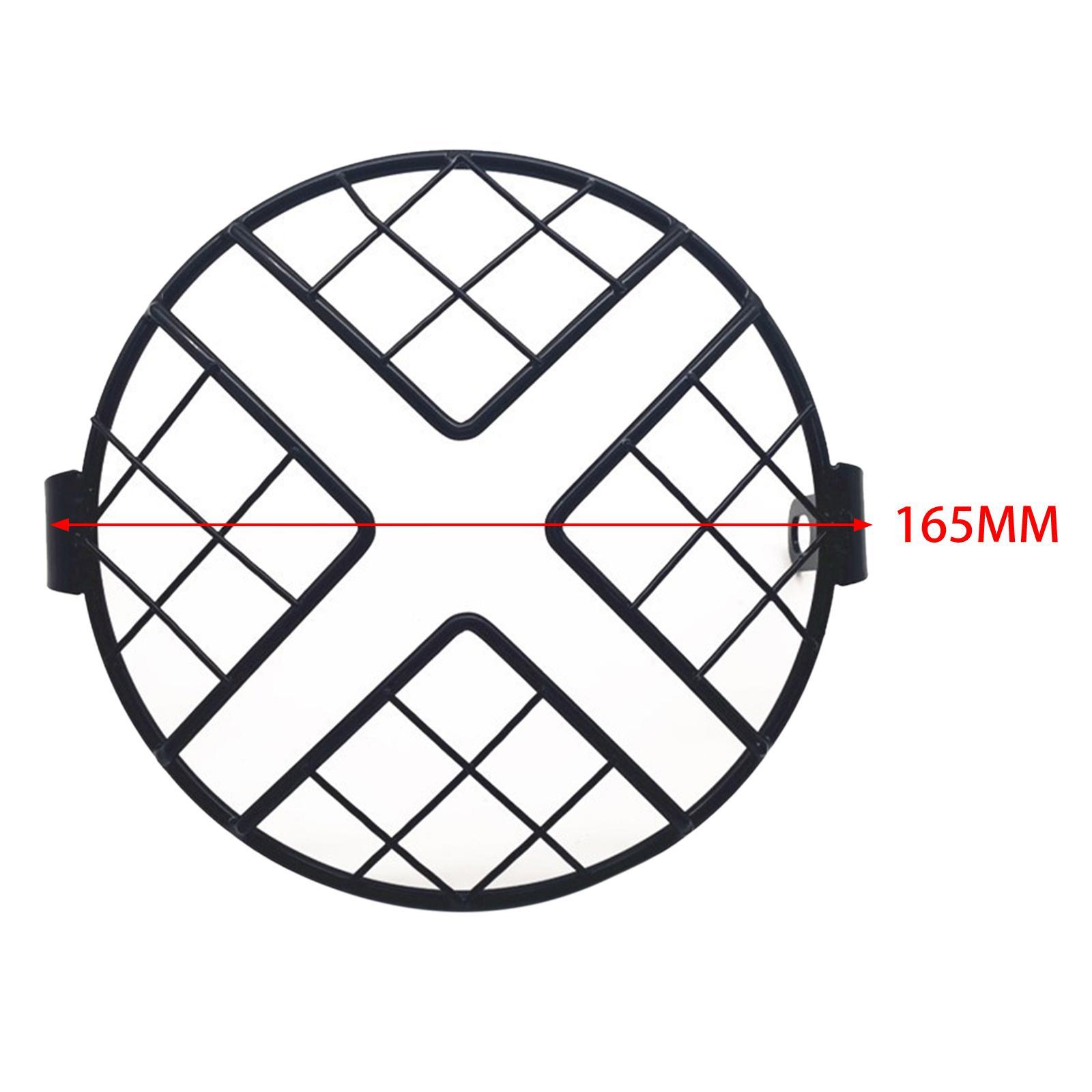 6.5" Motorcycle Headlight Mesh Grill Guard Headlamp Light Cover for Cafe Racer