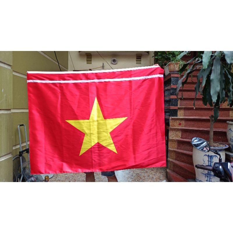 Quốc kỳ Việt Nam 1x1,5m in chuyển nhiệt may theo yêu cầu