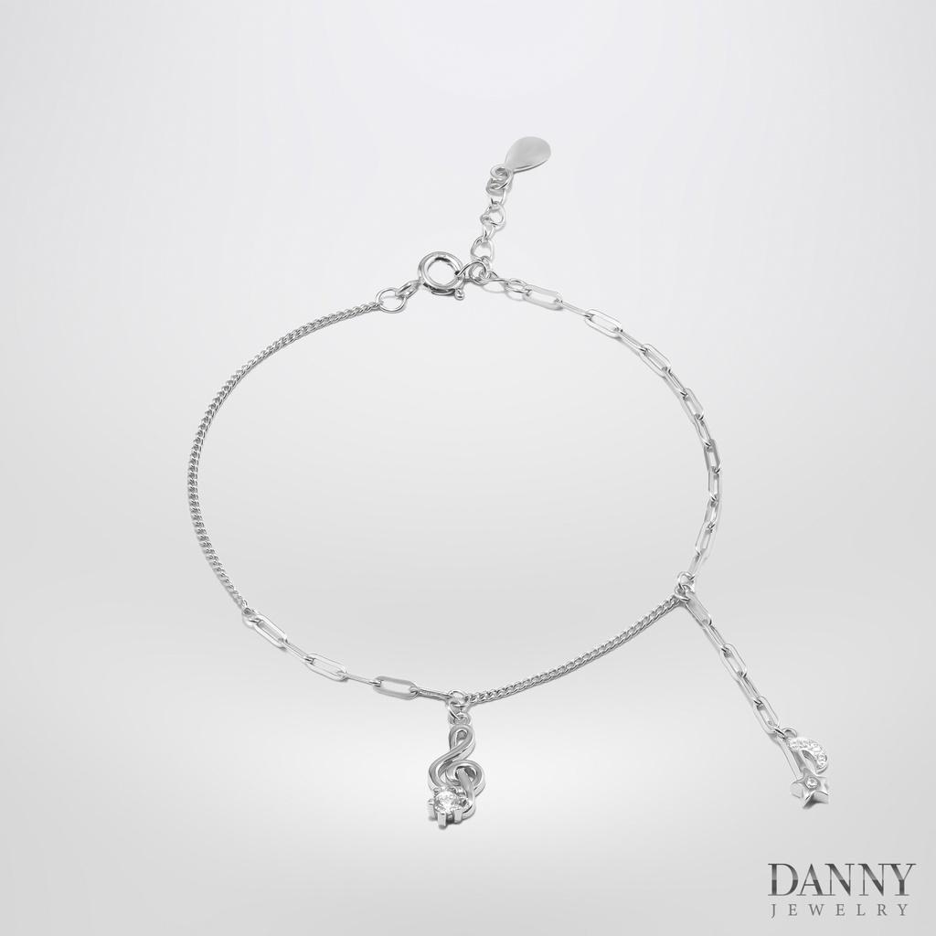 Lắc Tay Danny Jewelry Bạc 925 Xi Rhodium Hoạ tiết Nốt nhạc LACY310