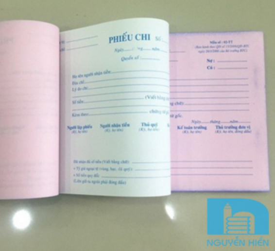 Phiếu Chi 2 liên cacbon 100 trang A5 - 13x19cm