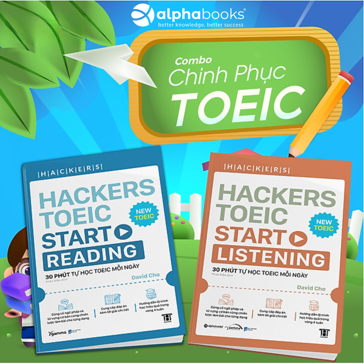 Combo Sách Hacker TOEIC – 30 Phút Tự Học TOEIC Mỗi Ngày  Hackers TOEIC Start Listening  Hackers TOEIC Start Reading
